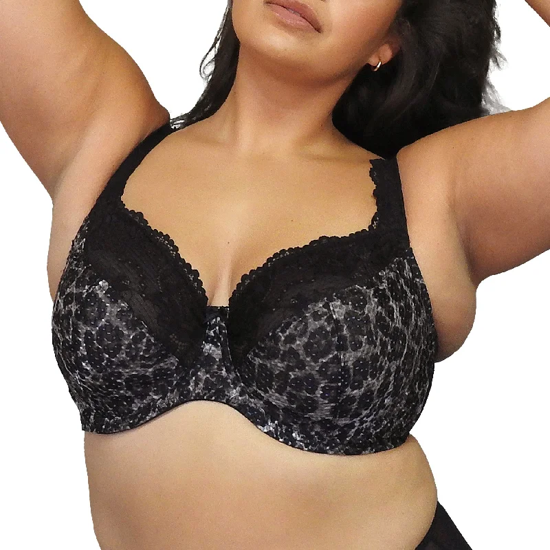 Serena Lace Underwire Bra B2761 - Black Leopard