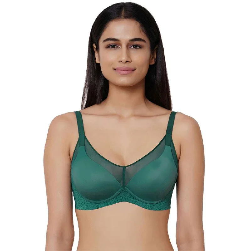 Franca  Padded Non-wired  Full Cup Everyday Wear Full coverage T-Shirt Bra - Green