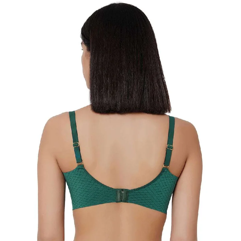 Franca  Padded Non-wired  Full Cup Everyday Wear Full coverage T-Shirt Bra - Green