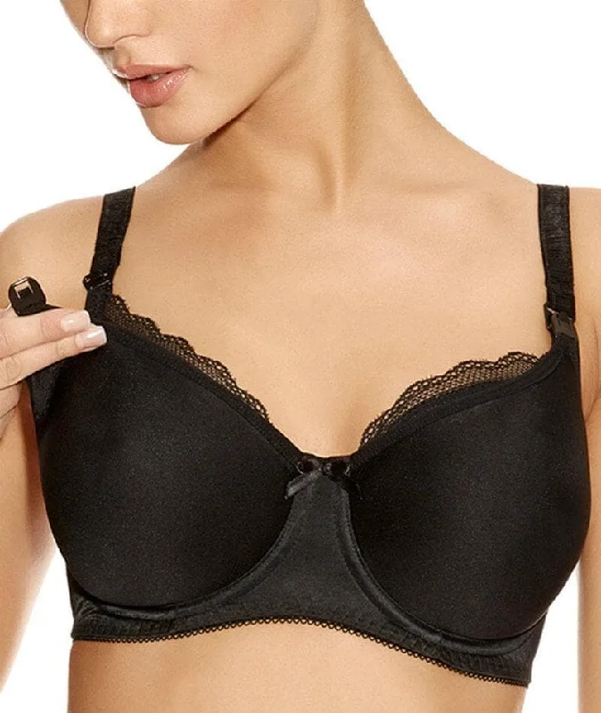 Freya Pure Underwire Moulded Nursing Bra - Black