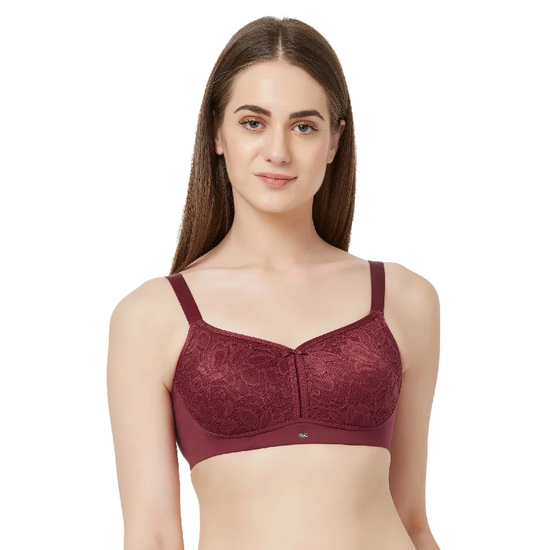 Full Coverage Non Padded Non Wired Lace Bra-FB-705