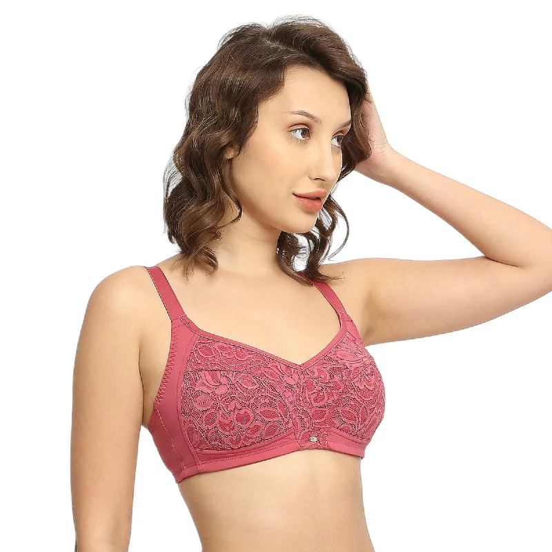 Full Coverage Non Padded Non Wired Lacy Bra-FB-709