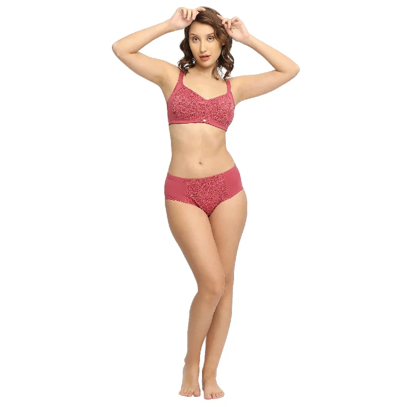 Full Coverage Non Padded Non Wired Lacy Bra-FB-709