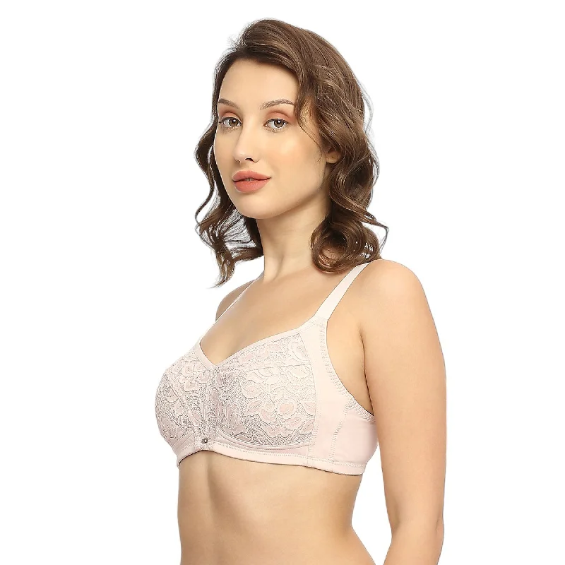 Full Coverage Non Padded Non Wired Lacy Bra-FB-709