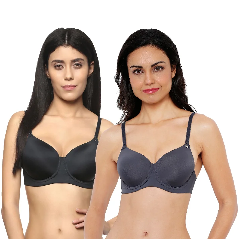 Full Coverage Padded Wired Bra(PACK OF 2)-COMBO CB-121