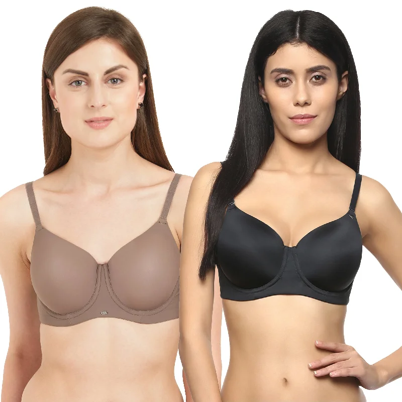 Full Coverage Padded Wired Bra(PACK OF 2)-COMBO CB-121