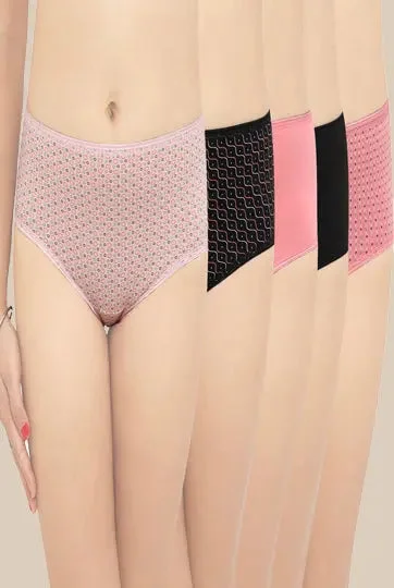 Hipster Panties with Outer Elastic (Pack of 5)