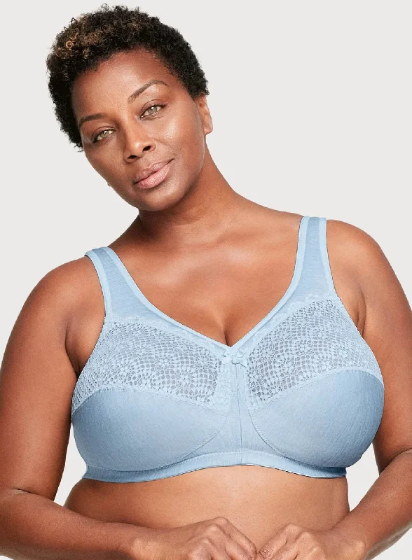 Glamorise: Magic Lift Wire Free Cooling Bra Light Blue Heather