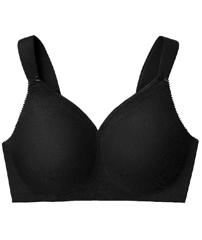 Glamorise Magiclift Seamless Support Wire-Free T-Shirt Bra - Black