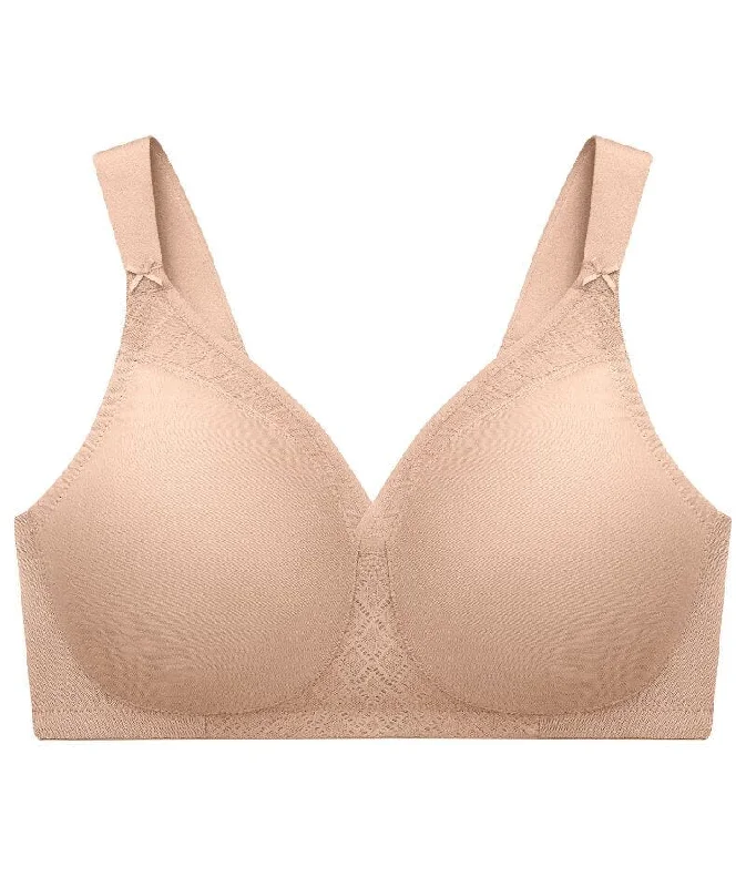 Glamorise Magiclift Seamless Support Wire-Free T-Shirt Bra - Cafe