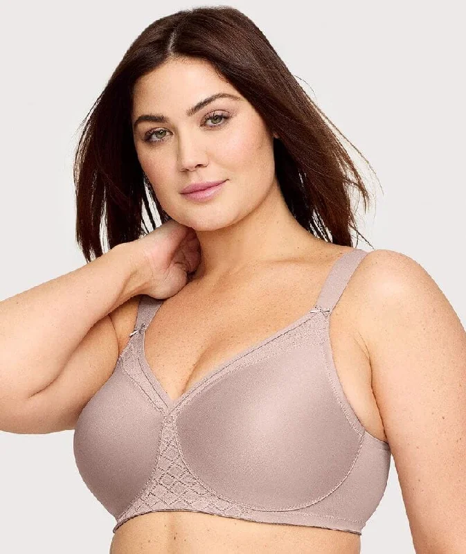 Glamorise Magiclift Seamless Support Wire-Free T-Shirt Bra - Taupe