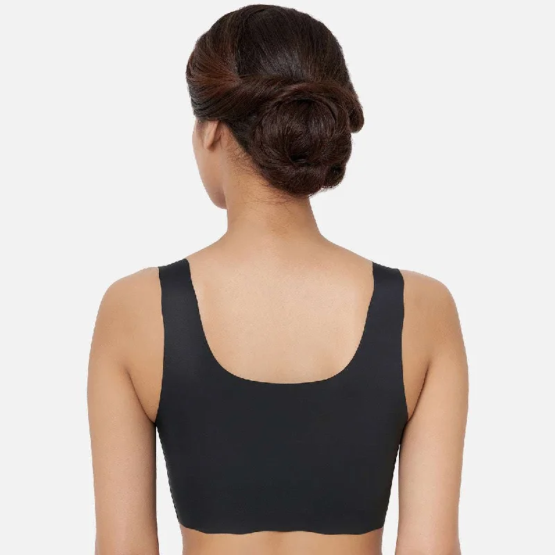 Gococi Padded Non Wired Full Coverage Seamless T-Shirt Bra - Black