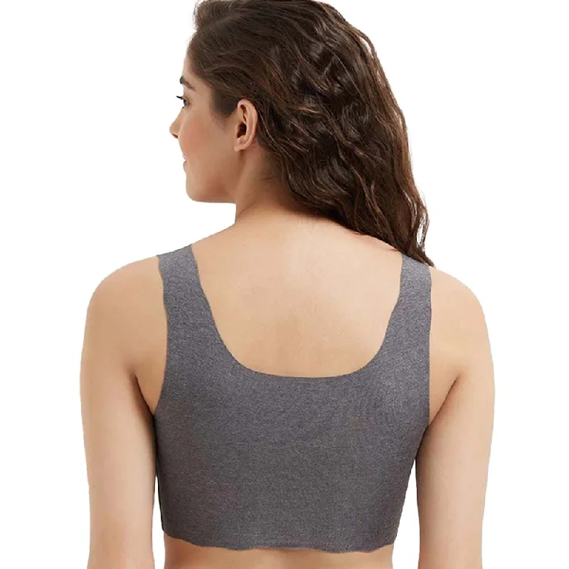 Gococi Padded Non-wired Full Cup Everyday Wear Full coverage T-Shirt Bra - Grey