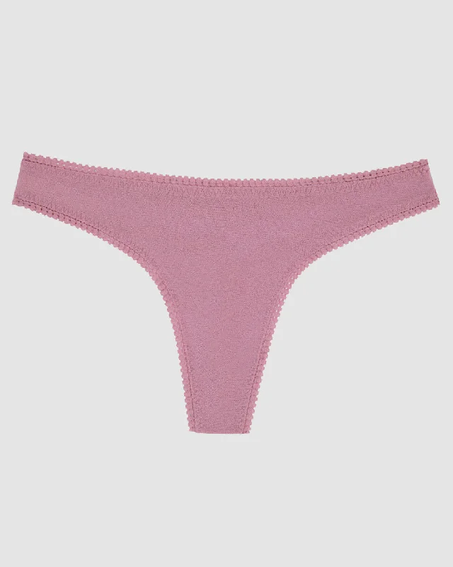 Gossamer Mesh Hip G Thong Underwear - Mauve Orchid