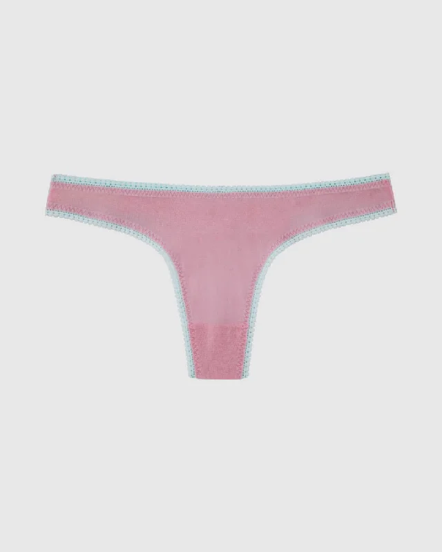 Gossamer Mesh Hip G Thong Underwear - Orchid Smoke