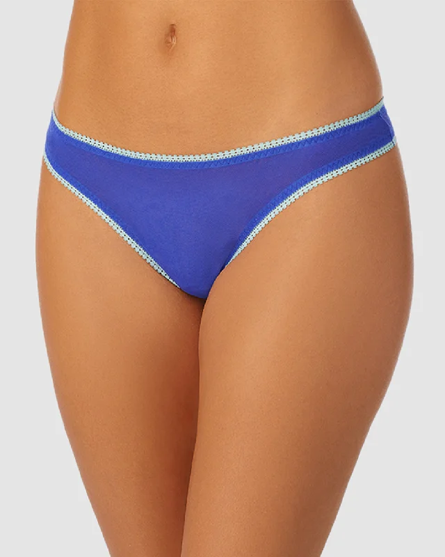 Gossamer Mesh Hip G Thong Underwear - Royal Blue