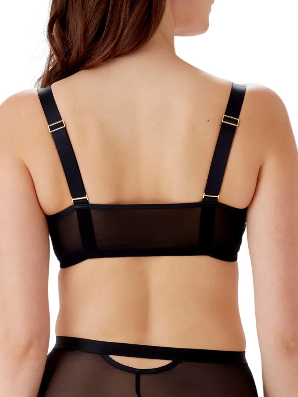 Pulse Mesh Front Fastening Bra - Black