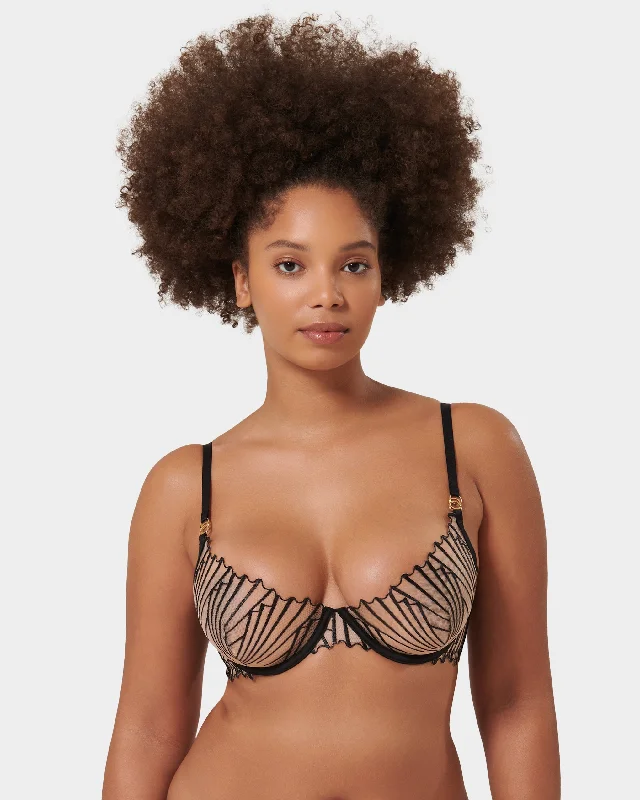 Goya Wired Bra Black/Sheer