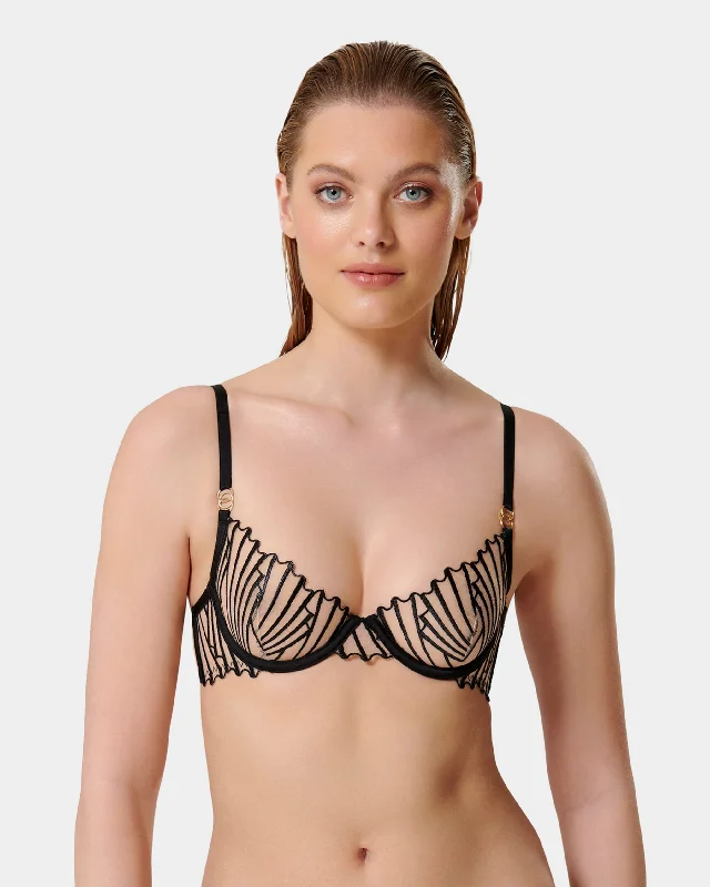 Goya Wired Bra Black/Sheer