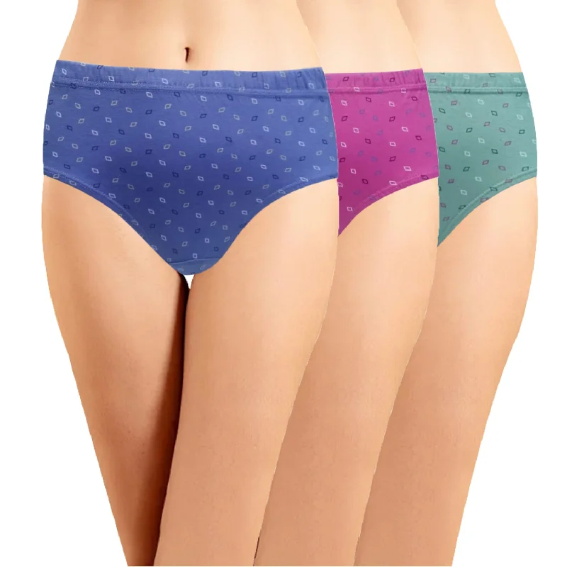 High Rise Full Coverage Inner Elastic  Hipster Panty (Pack of 3)