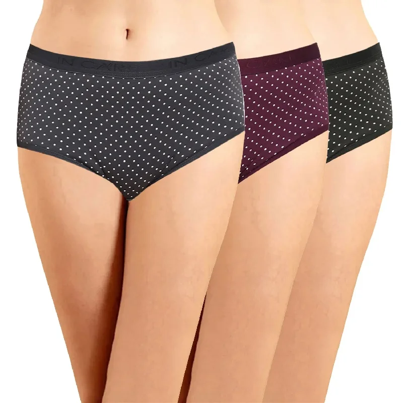 High Rise Full Coverage Outer Elastic Hipster Panty (Pack of 3)