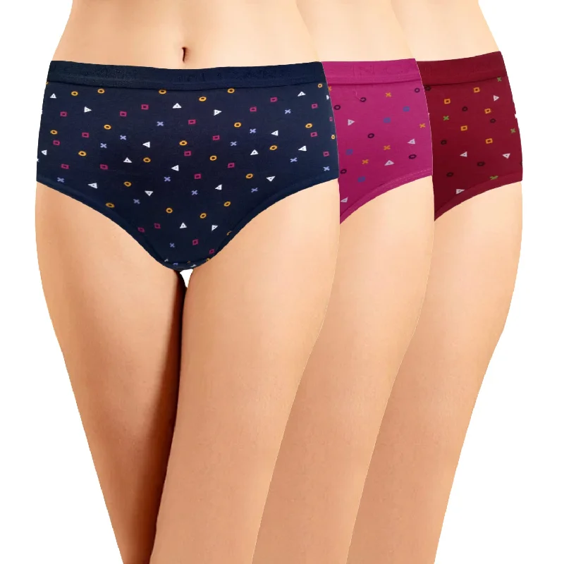 High Rise Full Coverage Outer Elastic Hipster Panty (Pack of 3)