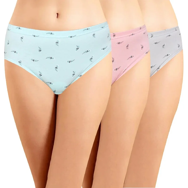 High Rise Hipster Panties with Inner Elastic (Pack of 3)