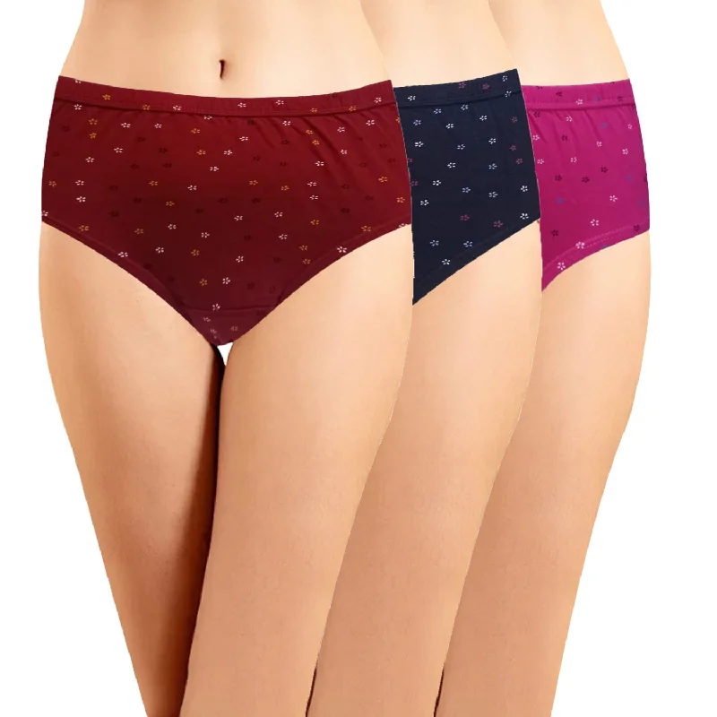 High Rise Hipster Panties with Inner Elastic (Pack of 3)