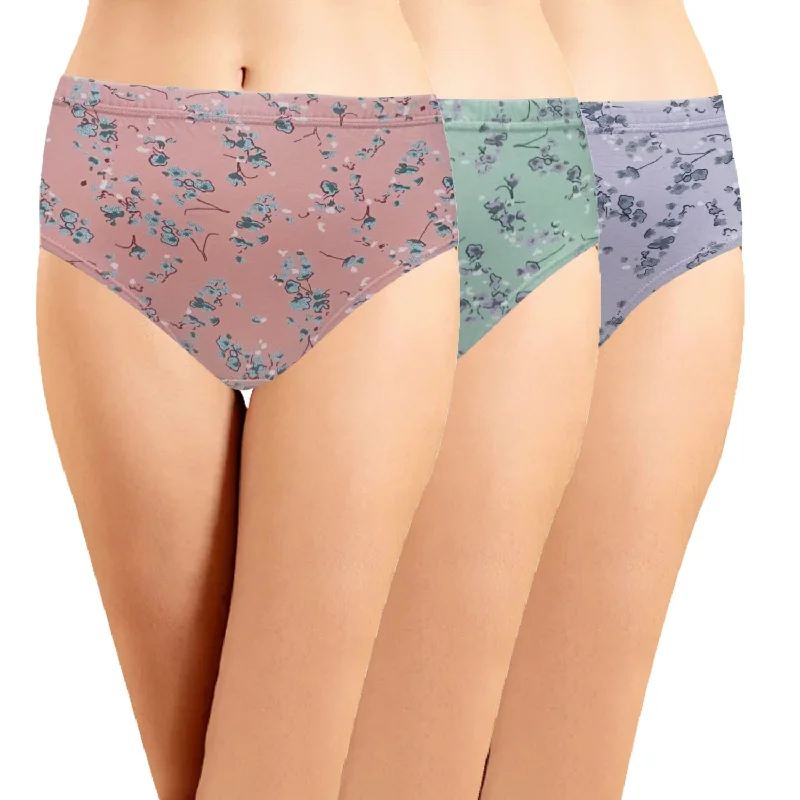 High Rise Hipster Panties with Inner Elastic (Pack of 3)