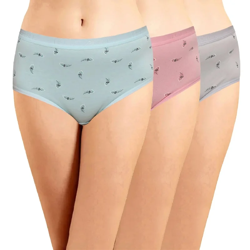 High Rise Hipster Panties with Outer Elastic (Pack of 3)