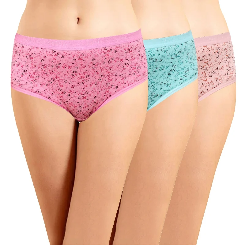 High Rise Hipster Panties with Outer Elastic - (Pack of 3)