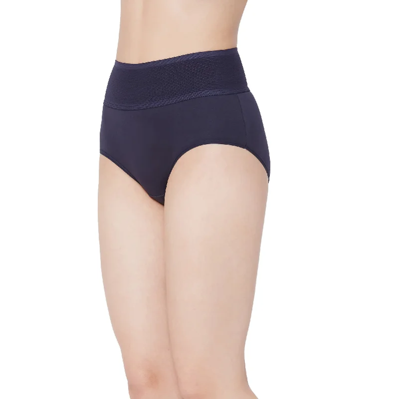 Ruby-High-Waist Cotton-Panties-Navy Blue