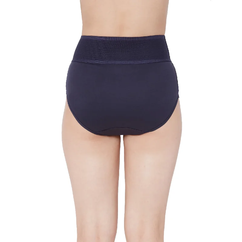 Ruby-High-Waist Cotton-Panties-Navy Blue