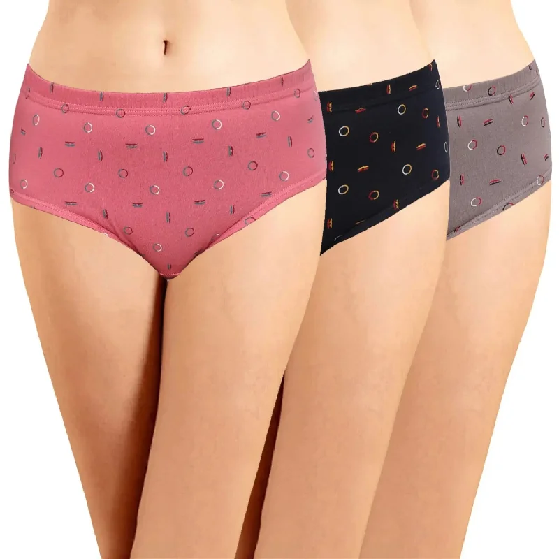 Hipster Panties with Inner Elastic (Pack of 3)