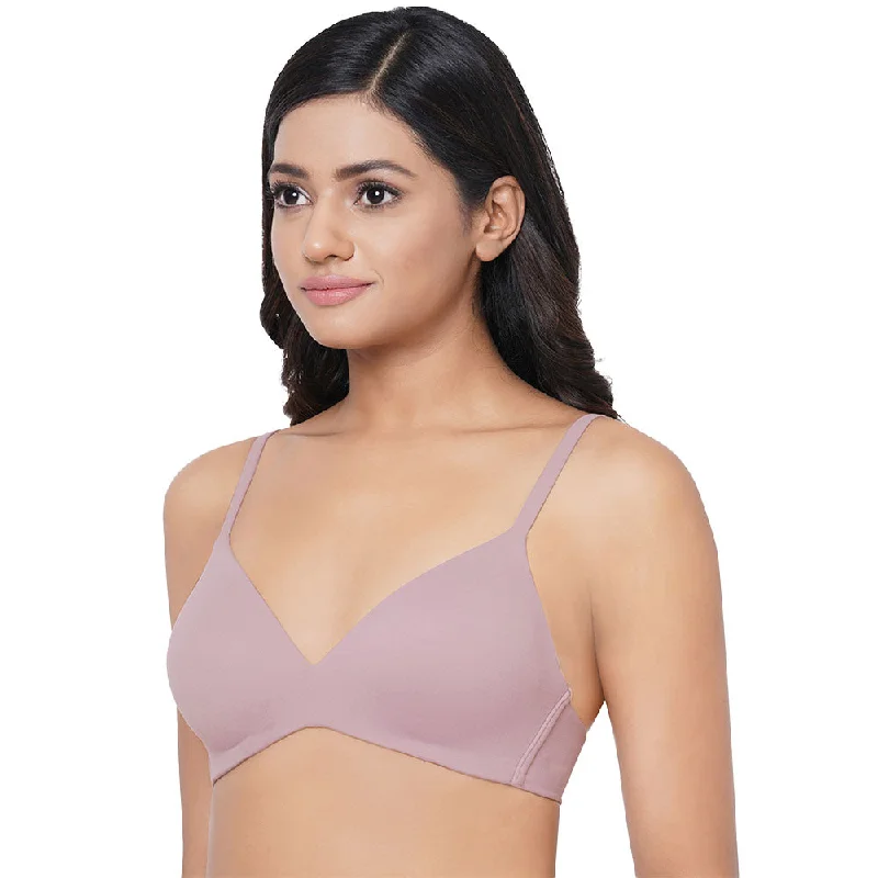 How Perfect Padded Non-wired 3/4th Cup Everyday Wear Seamless T-Shirt Bra - Grey