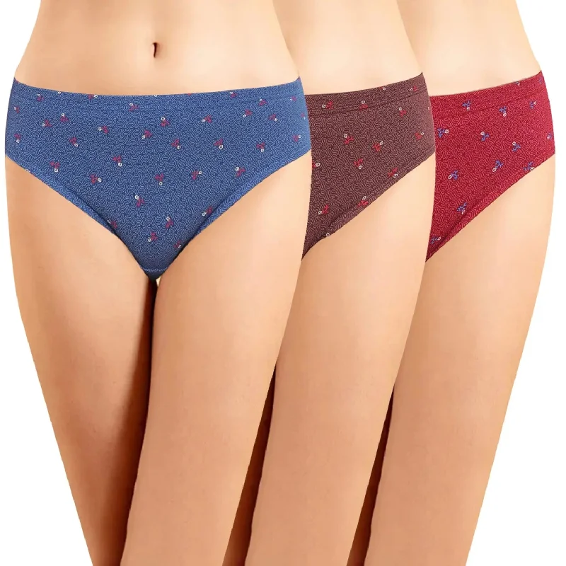 ICIN-028 Hipster Panties with Inner Elastic - (Pack of 3)