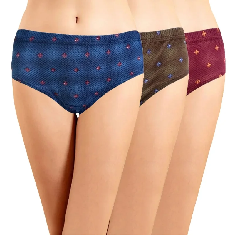 Hipster Panties with Inner Elastic (Pack of 3)