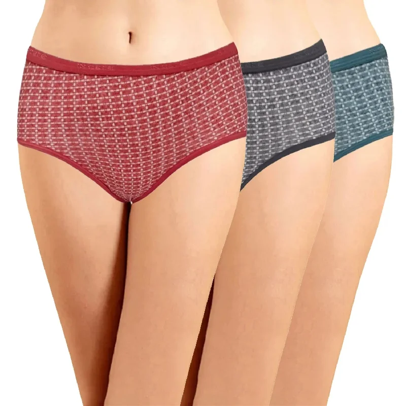 Hipster Panties with Outer Elastic (Pack of 3)