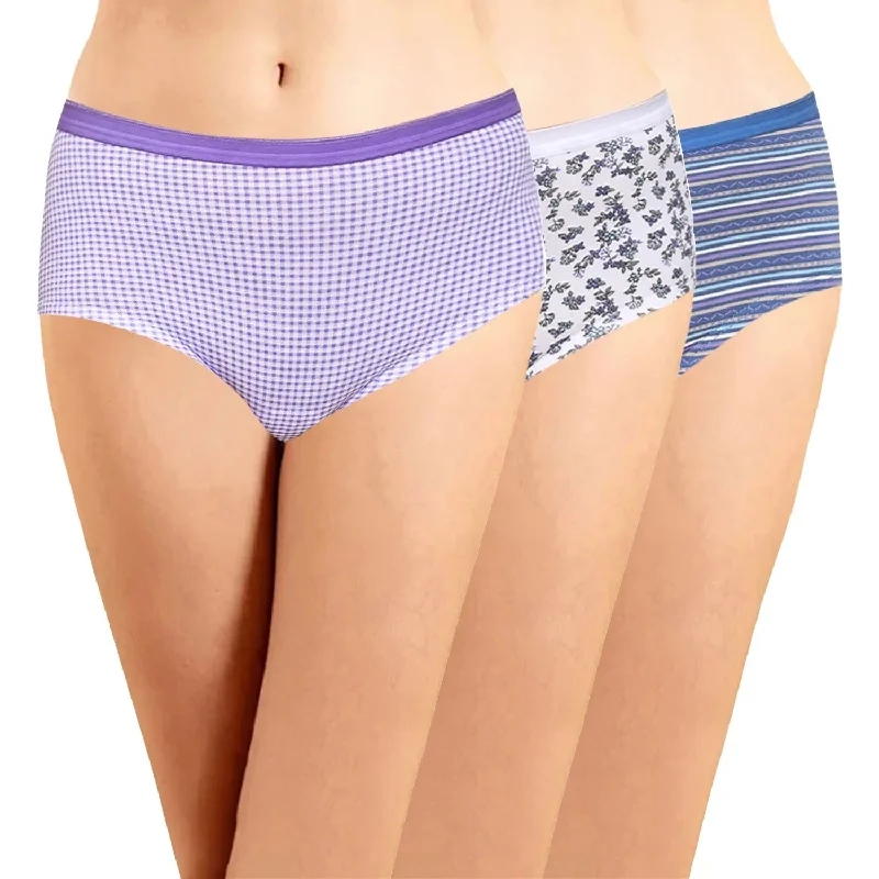 ICOE-020 Hipster Panties  With Outer Elastic (Pack of 3)