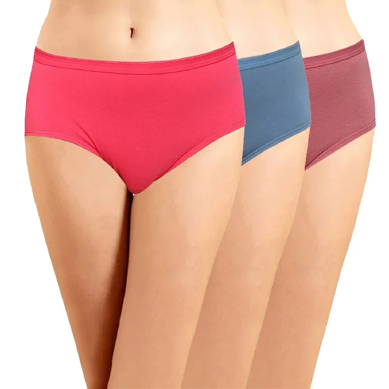 ICOE-030 Hipster Panties with Outer Elastic (Pack of 3)