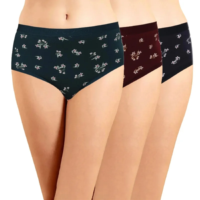 ICOE-033 Hipster Panties  with Outer Elastic (Pack of 3)