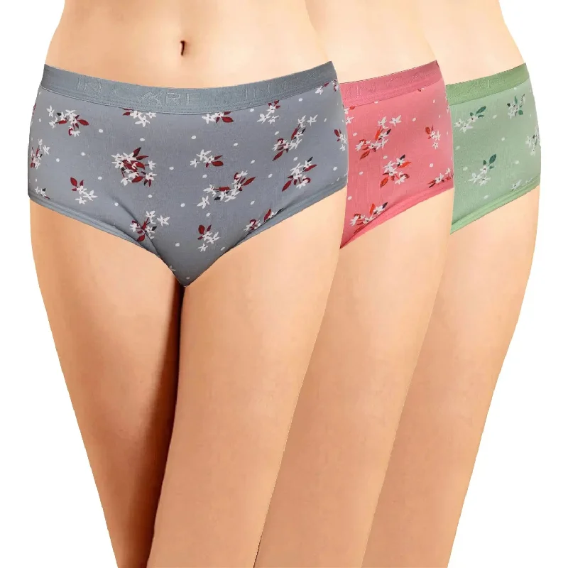 ICOE-034 Hipster Panties with Outer Elastic - (Pack of 3)