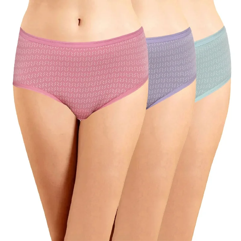 ICOE-041 Hipster Panties with Outer Elastic - (Pack of 3)