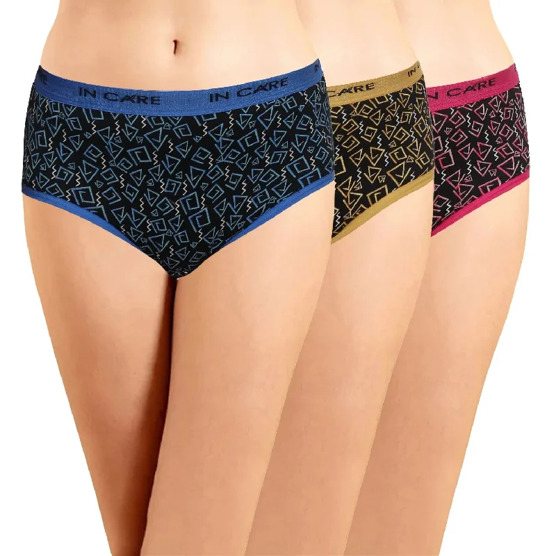 Hipster Panties with Outer Elastic (Pack of 3)