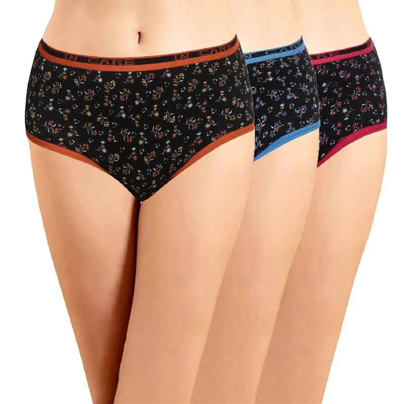 Hipster Panties with Outer Elastic (Pack of 3)