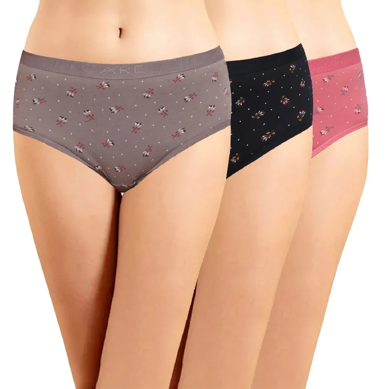 ICOE-068 Hipster Panties with Outer Elastic - (Pack of 3)