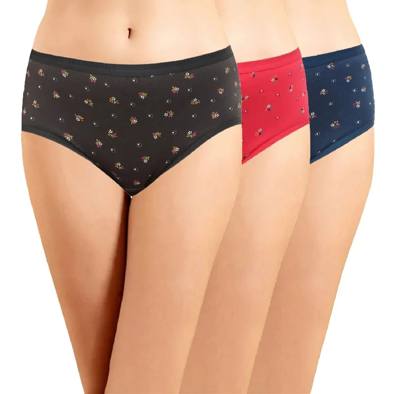 ICOE-076 Hipster Panties with Outer Elastic - (Pack of 3)