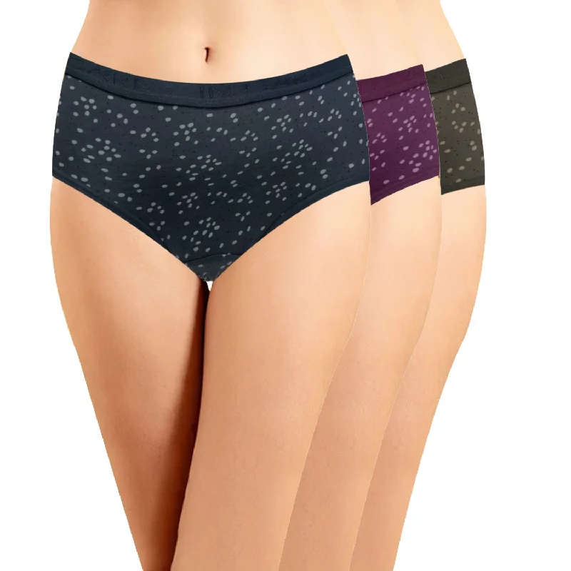 ICOE-111 Hipster Panties with Outer Elastic - (Pack of 3)