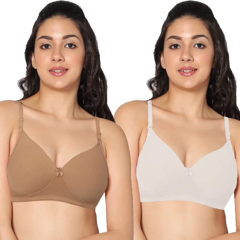 ICPD-05 Half Coverage Lightly Padded Bra (Pack of 2)