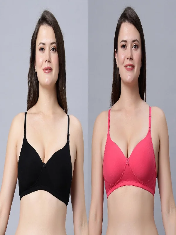 ICPD-05 Half Coverage Lightly Padded Bra (Pack of 2)